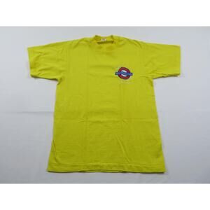 London Underground Pub Yellow T-shirt Sz M College Pacific 1980s